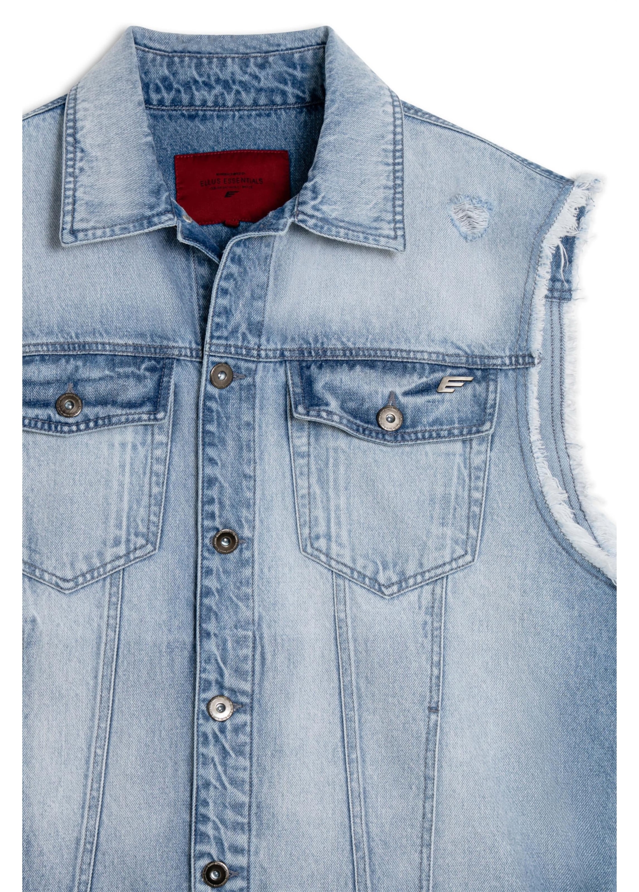 Colete Vintage Denim Ellus Lav. Claro