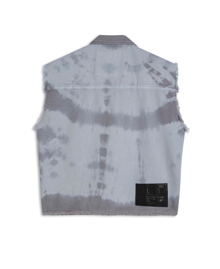 Colete White Denim Bicolor Blue Vintage