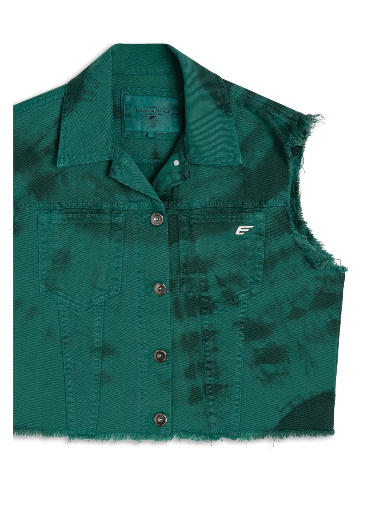 Colete White Denim Ellus Verde Army