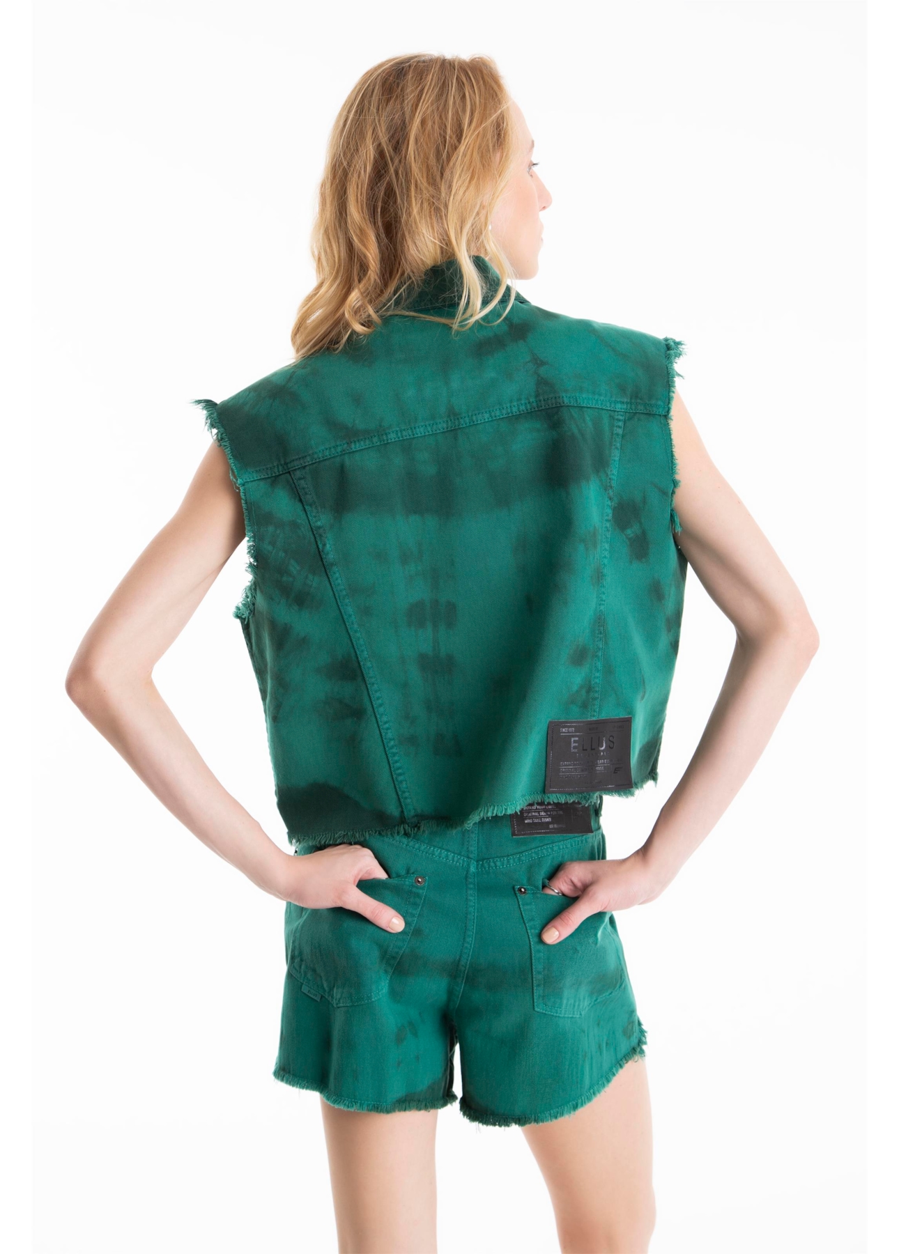 Colete White Denim Ellus Verde Army