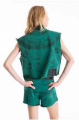 Colete White Denim Ellus Verde Army