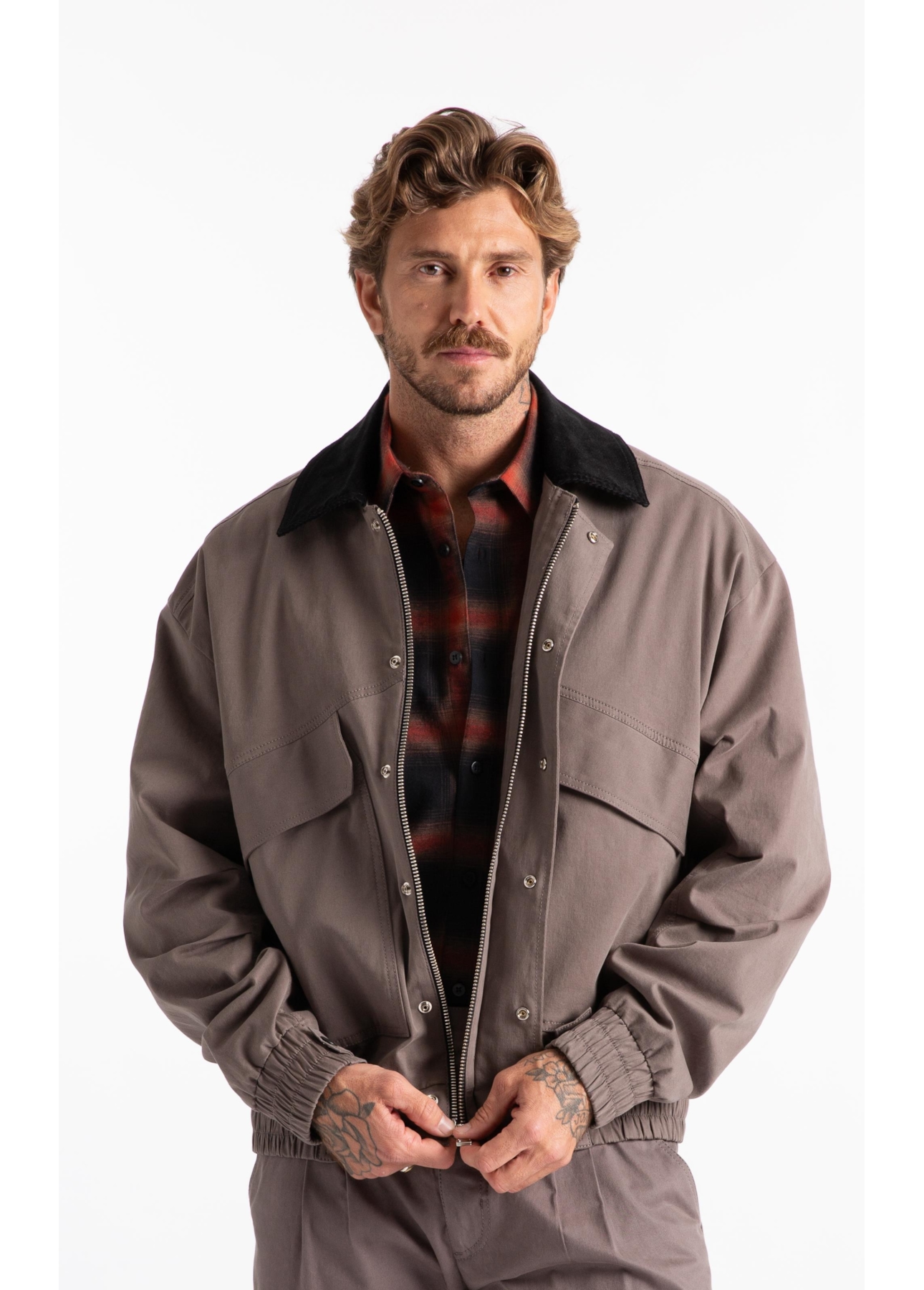 Color Twill Power (Jaqueta) Gola Veludo Castor