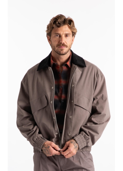 Color Twill Power (Jaqueta) Gola Veludo Castor