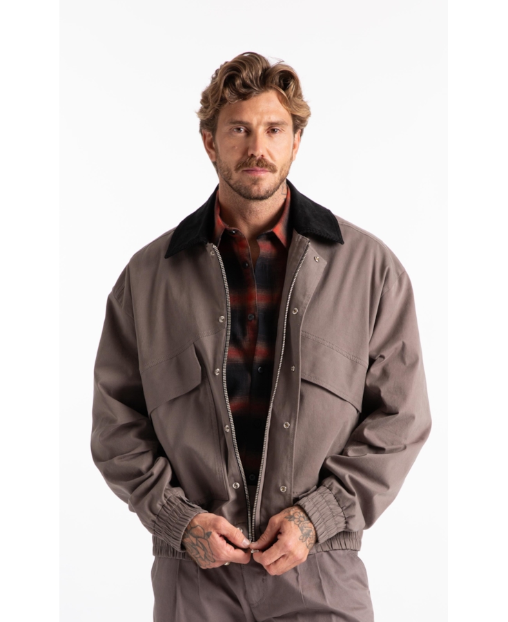 Color Twill Power (Jaqueta) Gola Veludo Castor