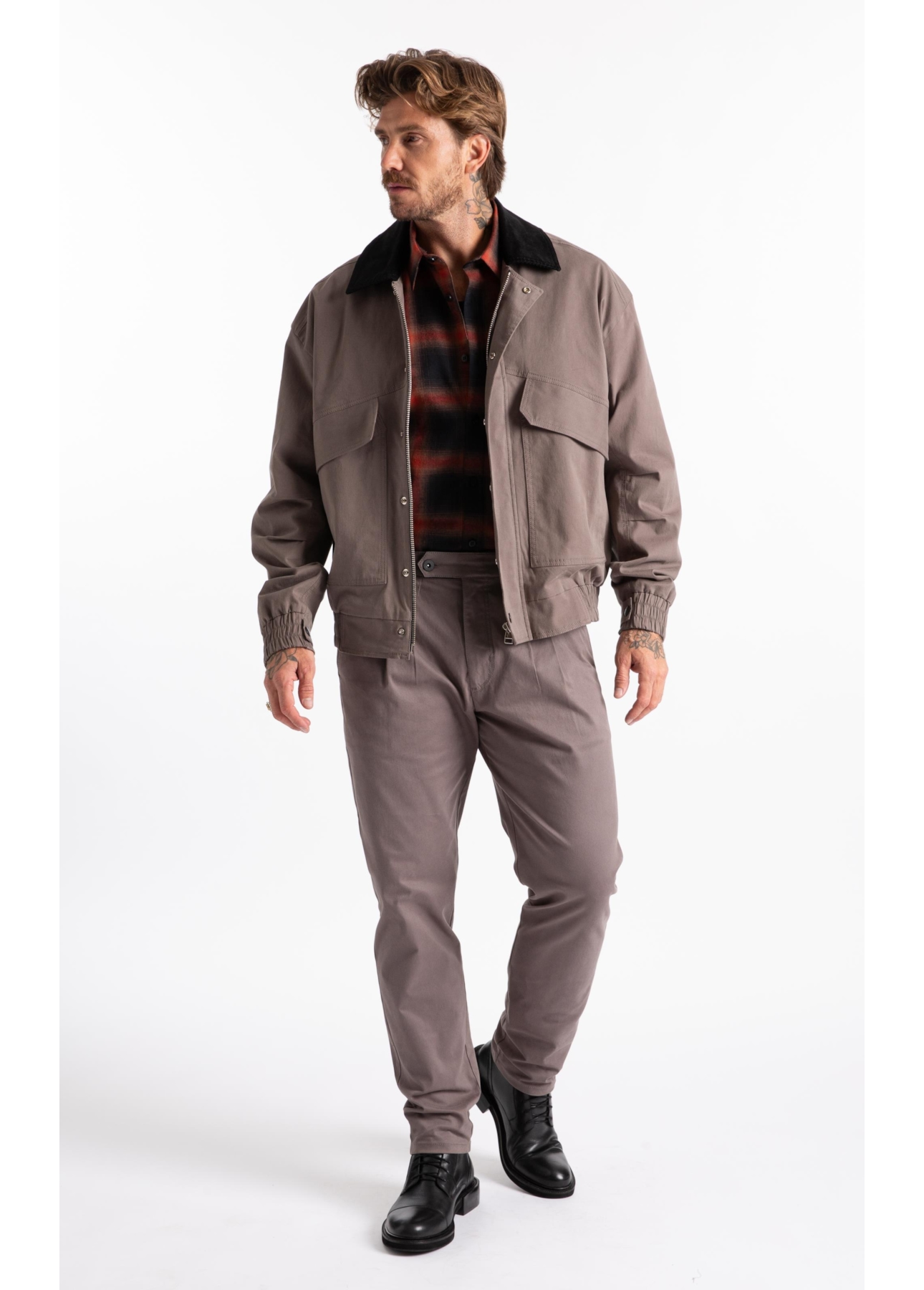 Color Twill Power (Jaqueta) Gola Veludo Castor