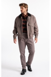 Color Twill Power (Jaqueta) Gola Veludo Castor
