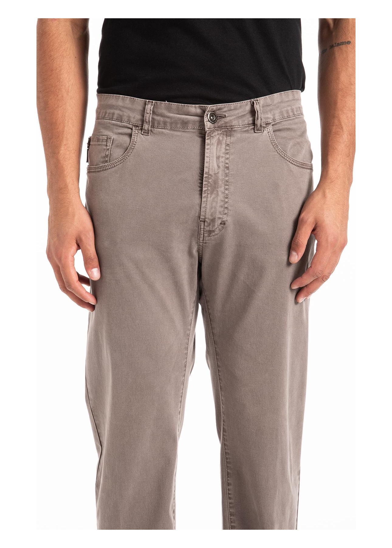 Color Twill Power Straight Cinza