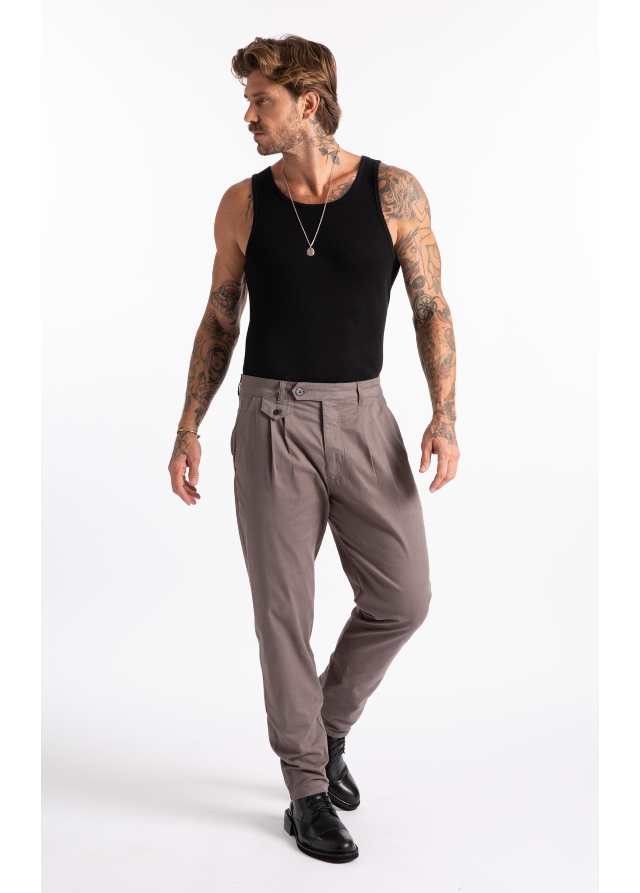 Color Twill (Trapezio) Pregas Castor