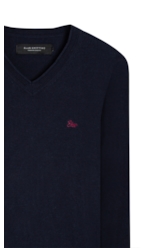 Cotton Basic Dec v Ml Dark Navy