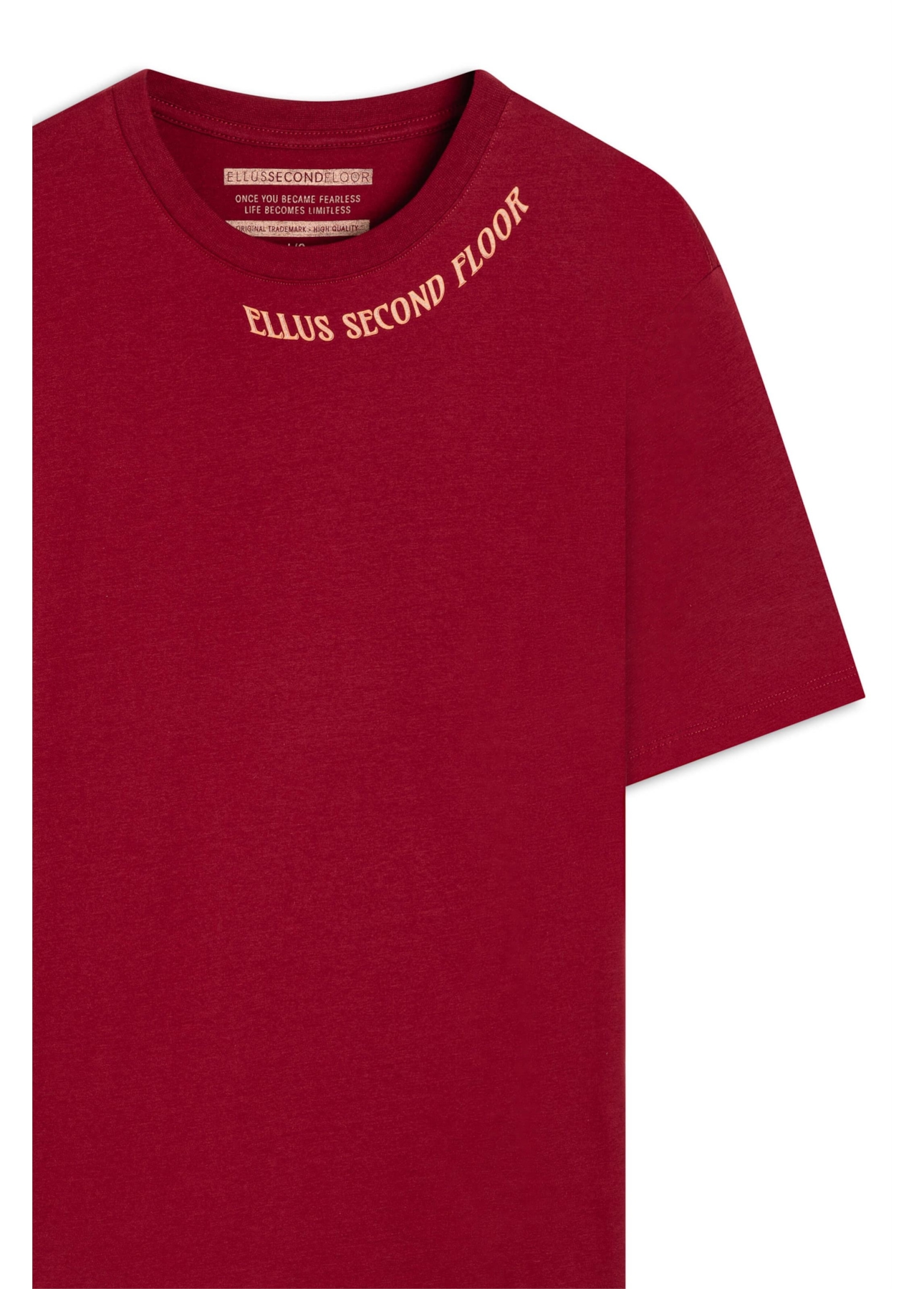 Cotton Fine Esf Neckline Over Mc Cereja