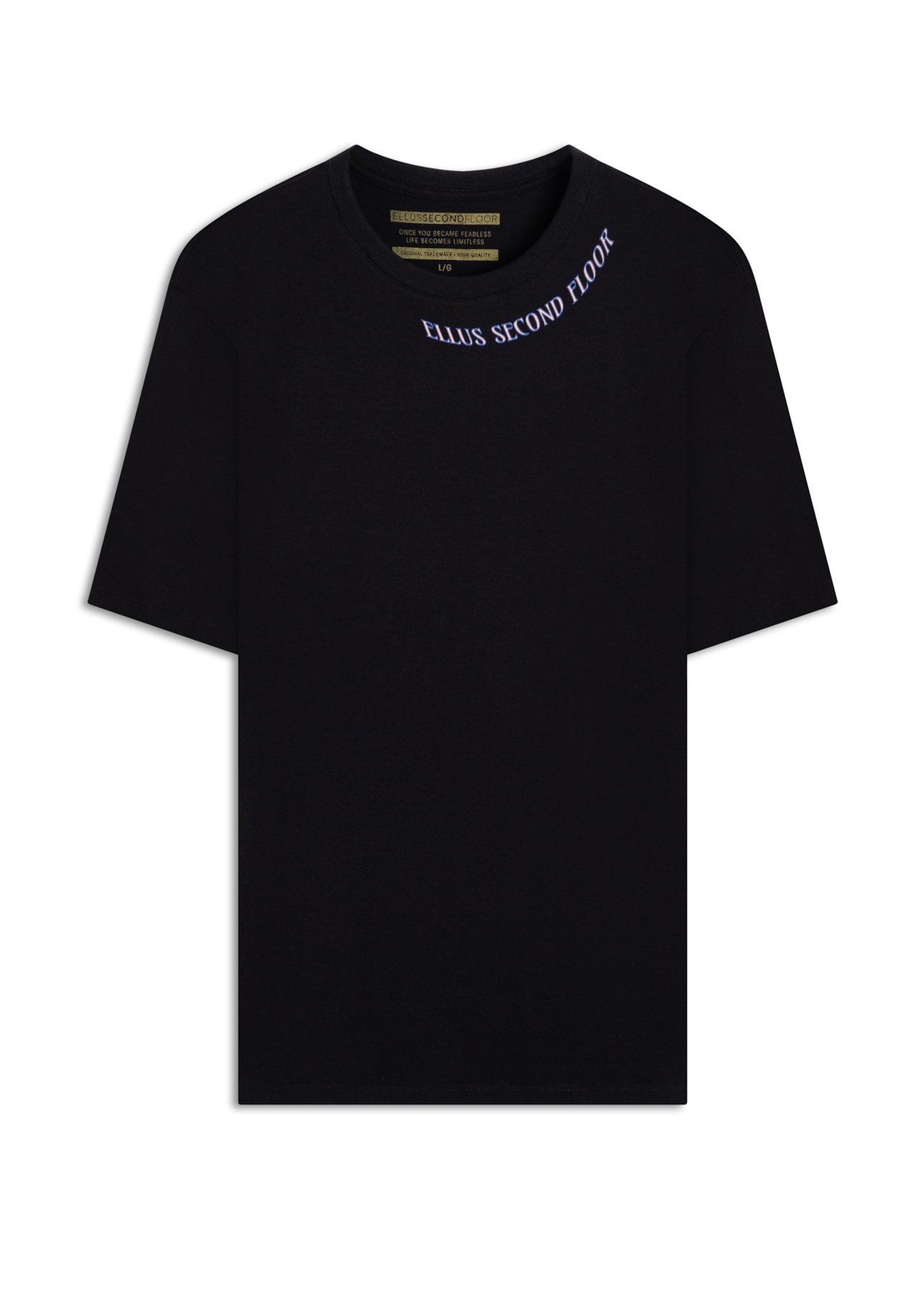 Cotton Fine Esf Neckline Over Mc Preto