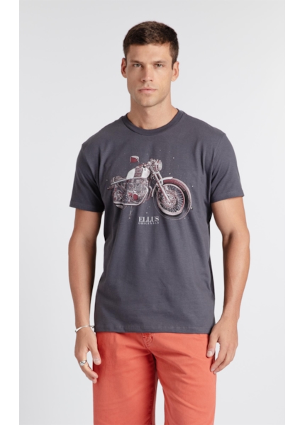 Cotton Fine Motorcycle Classic Mc Dark Blue