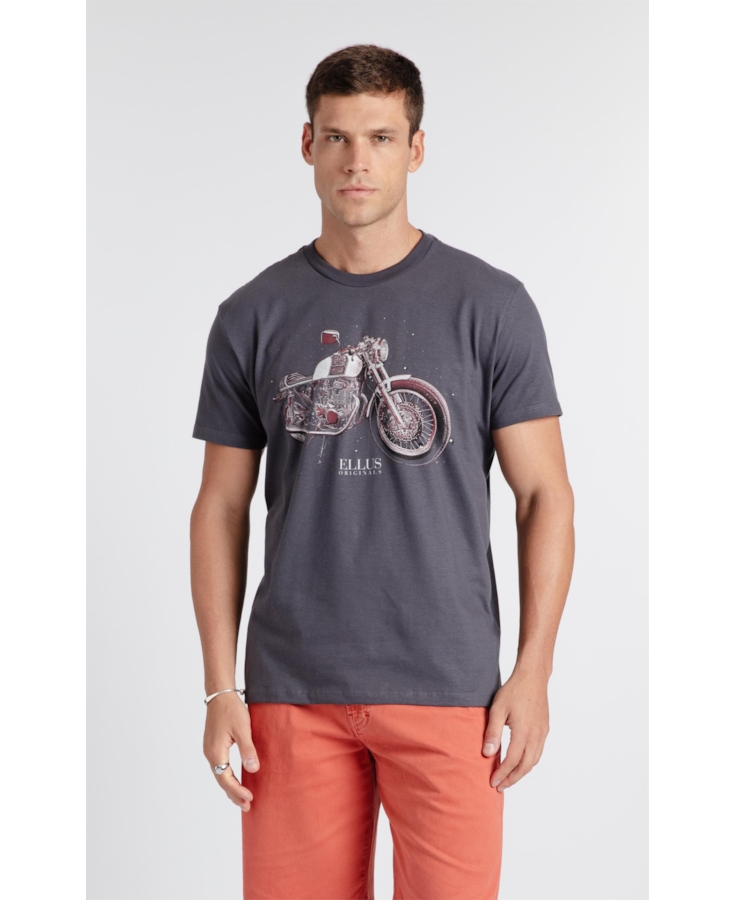 Cotton Fine Motorcycle Classic Mc Dark Blue
