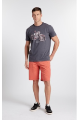Cotton Fine Motorcycle Classic Mc Dark Blue