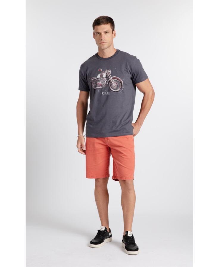 Cotton Fine Motorcycle Classic Mc Dark Blue