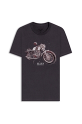 Cotton Fine Motorcycle Classic Mc Dark Blue