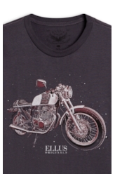 Cotton Fine Motorcycle Classic Mc Dark Blue