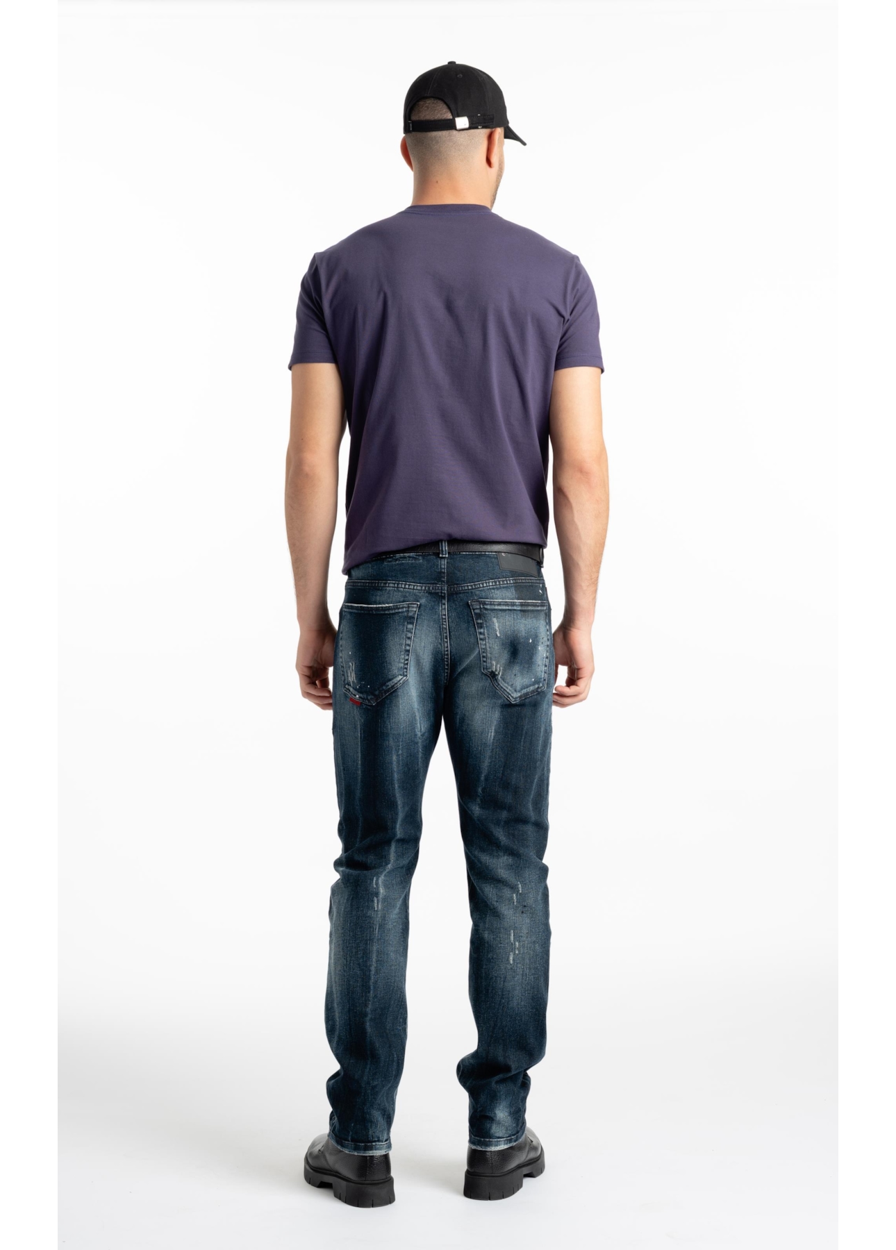 Cotton Fine Outline Eagle Classic Mc Purple Blue