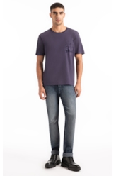 Cotton Fine Squid Pocket Classic Mc Purple Blue