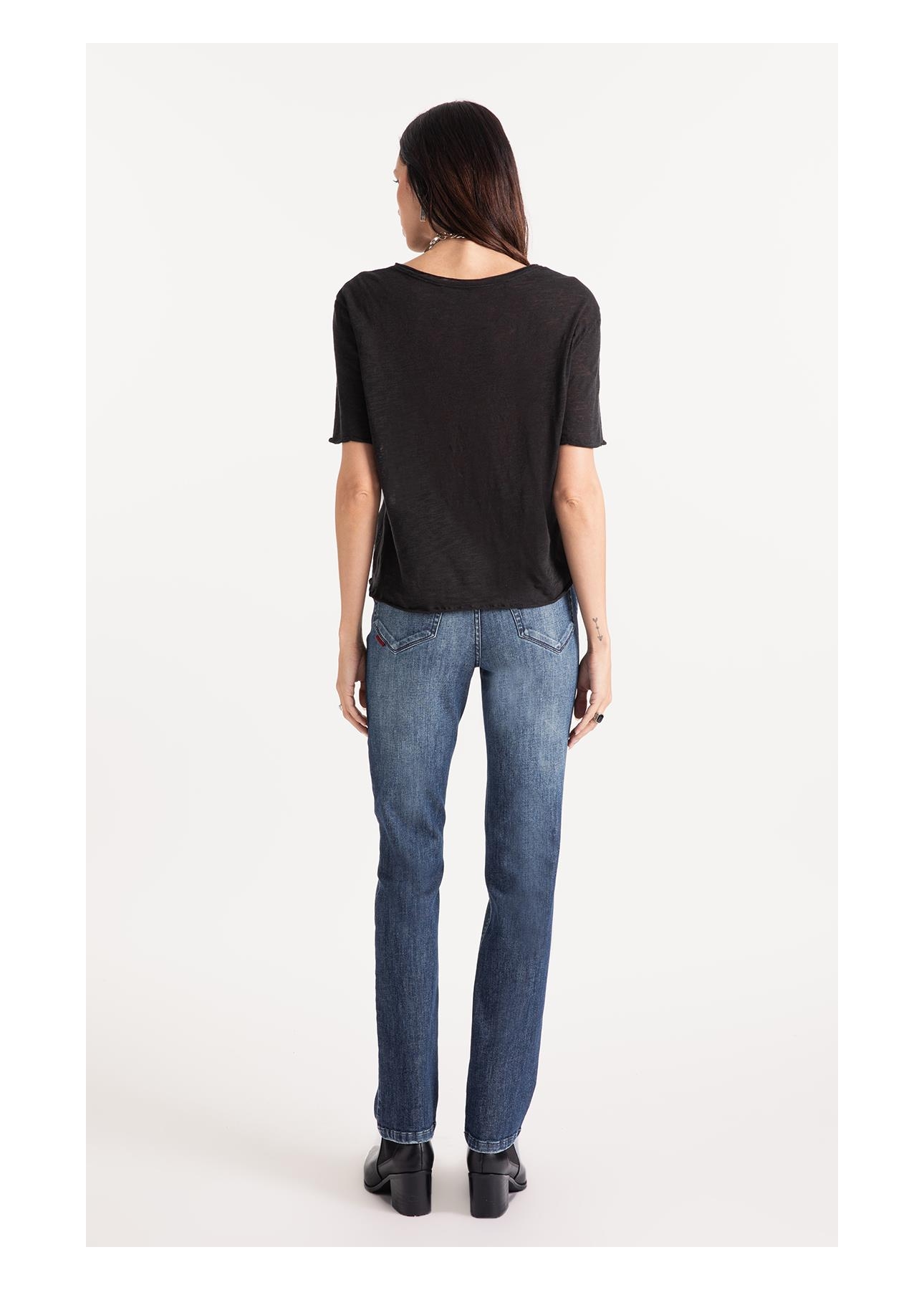 Cotton Flame Leopard Boxy Mc Preto