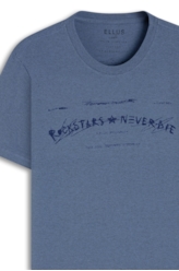 Cotton Overdyed Rockstar Classic Mc Azul Jeans Mescla