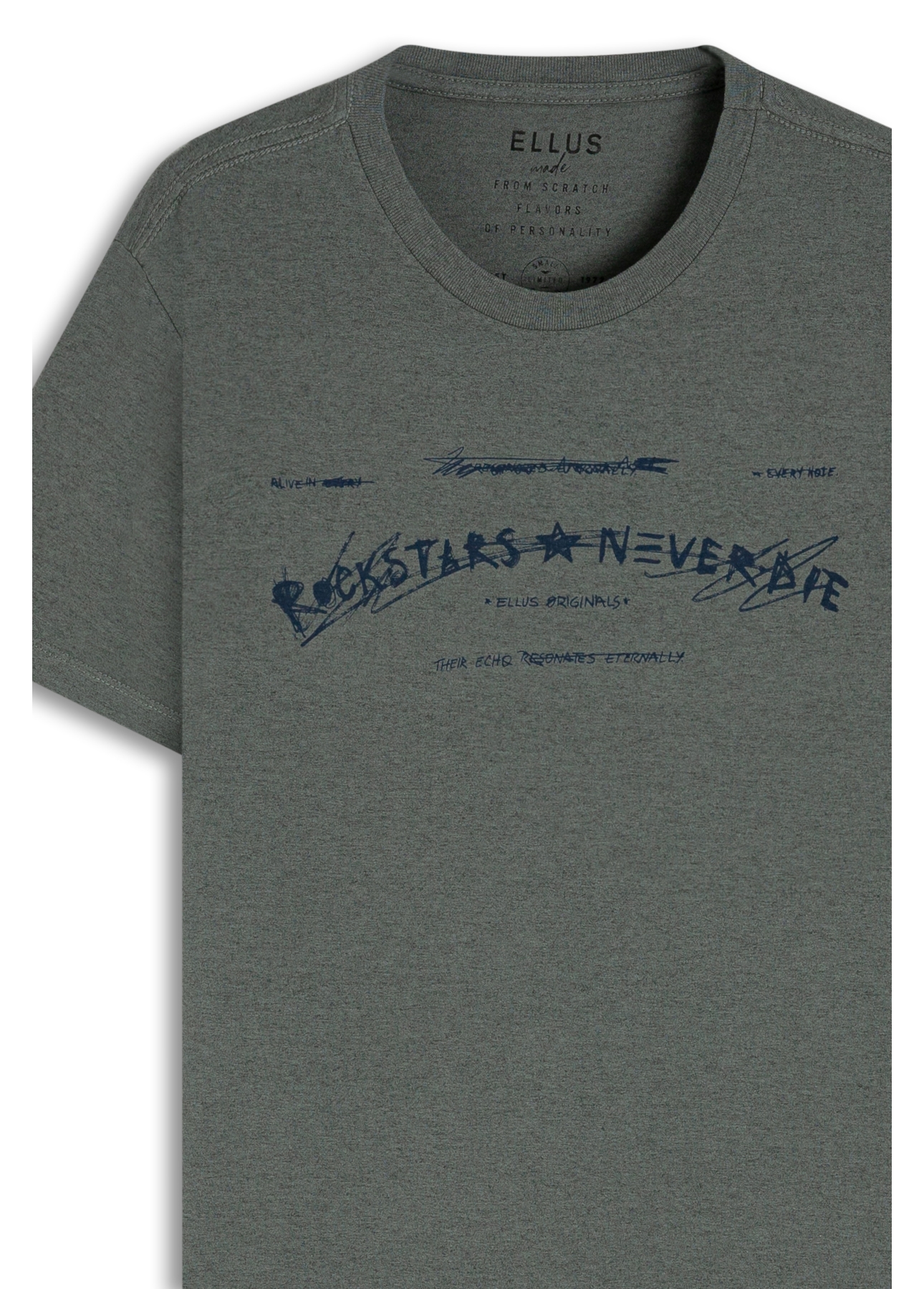 Cotton Overdyed Rockstar Classic Mc Verde Army Mescla
