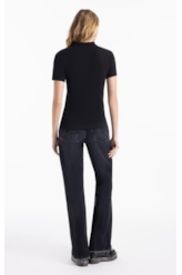 Cotton Rib Polo  Co Preto