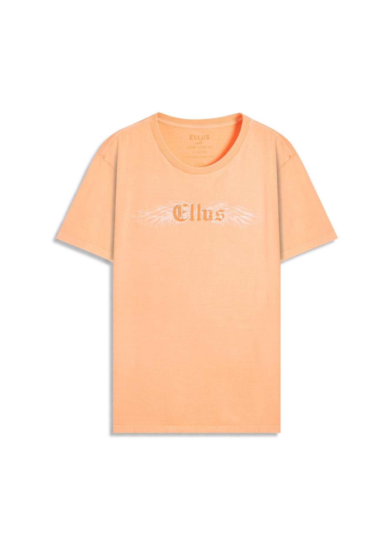 Cotton Washed Gothic Wing Classic Mc Laranja Fluor