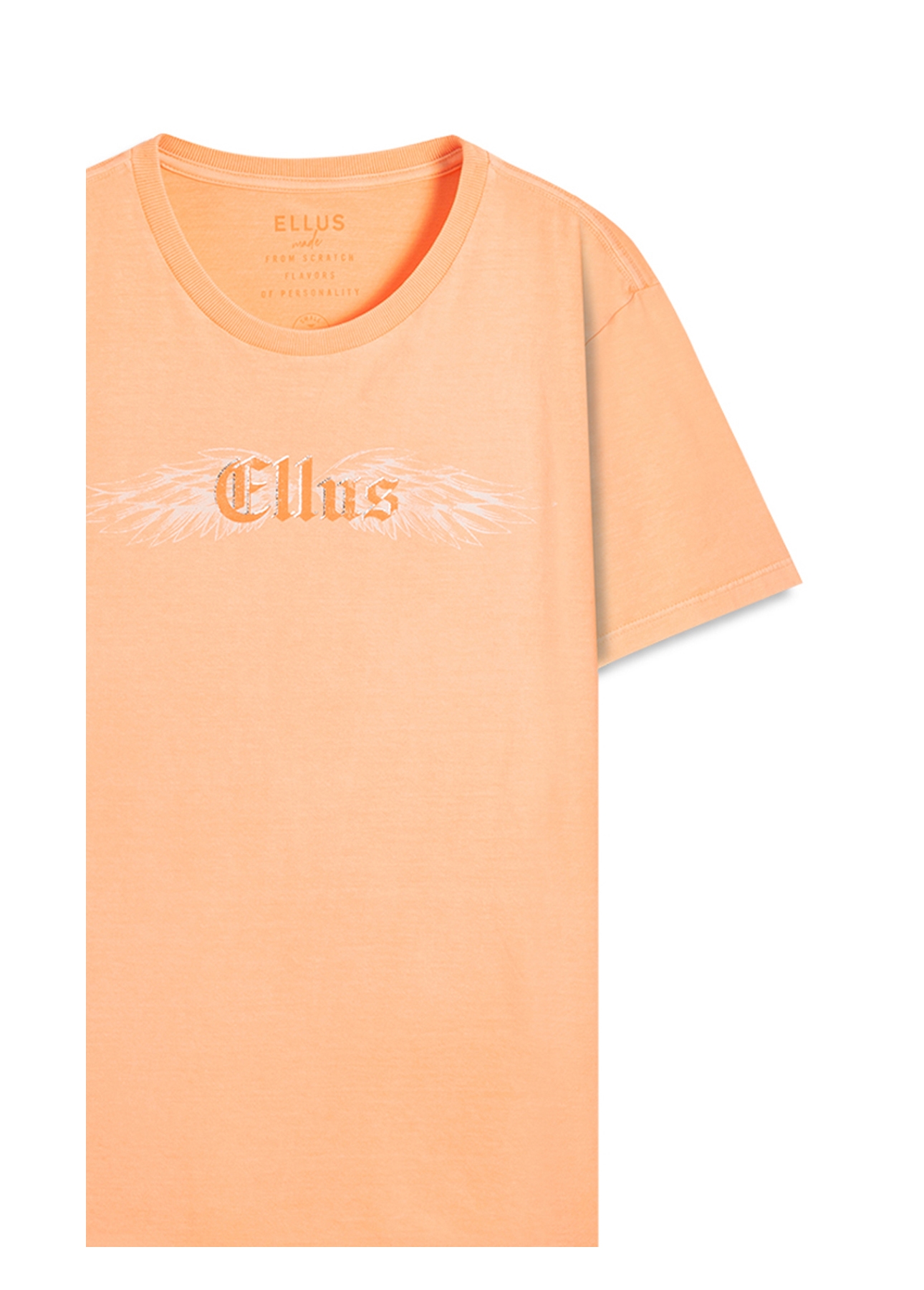 Cotton Washed Gothic Wing Classic Mc Laranja Fluor
