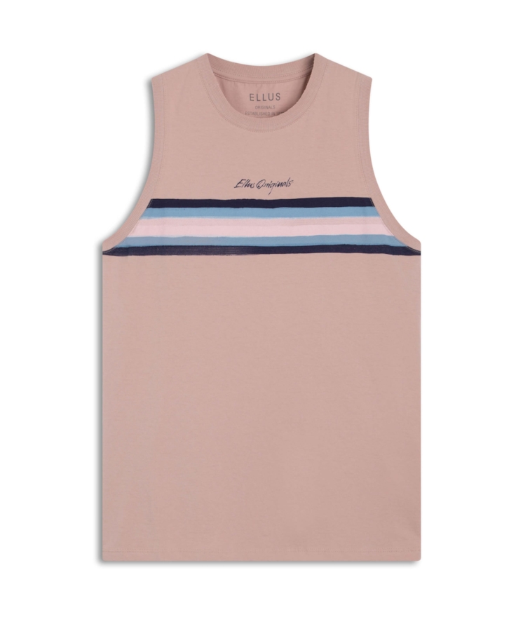 Cotton Watercolor Stripes Sleeveless Rosa Dirty