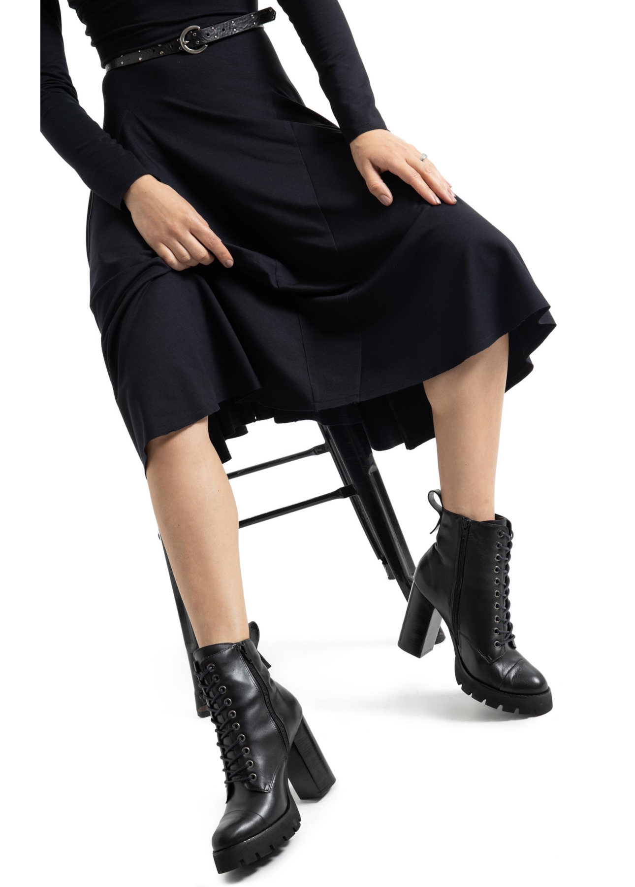 Coturno Alto Amélie Ellus Preto