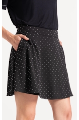 Crepe Strass B. Faca Evase Preto