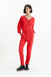 Crepe Way Carrot Bow Vermelho