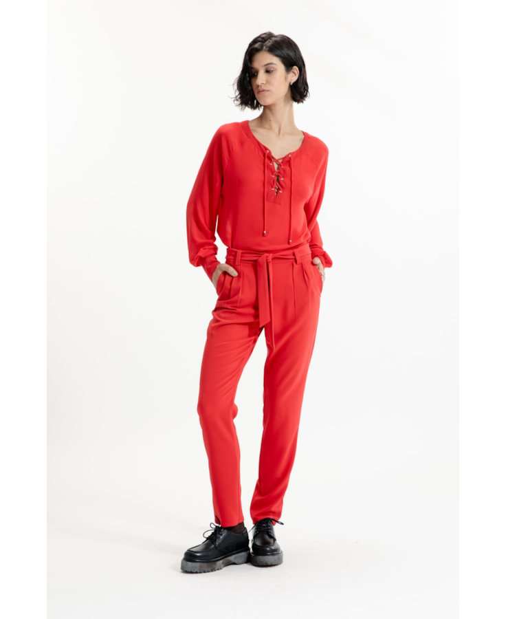 Crepe Way Carrot Bow Vermelho
