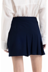 Crepe Way Pleated Mini Dark Navy