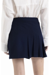 Crepe Way Pleated Mini Dark Navy