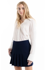 Crepe Way Pleated Mini Dark Navy