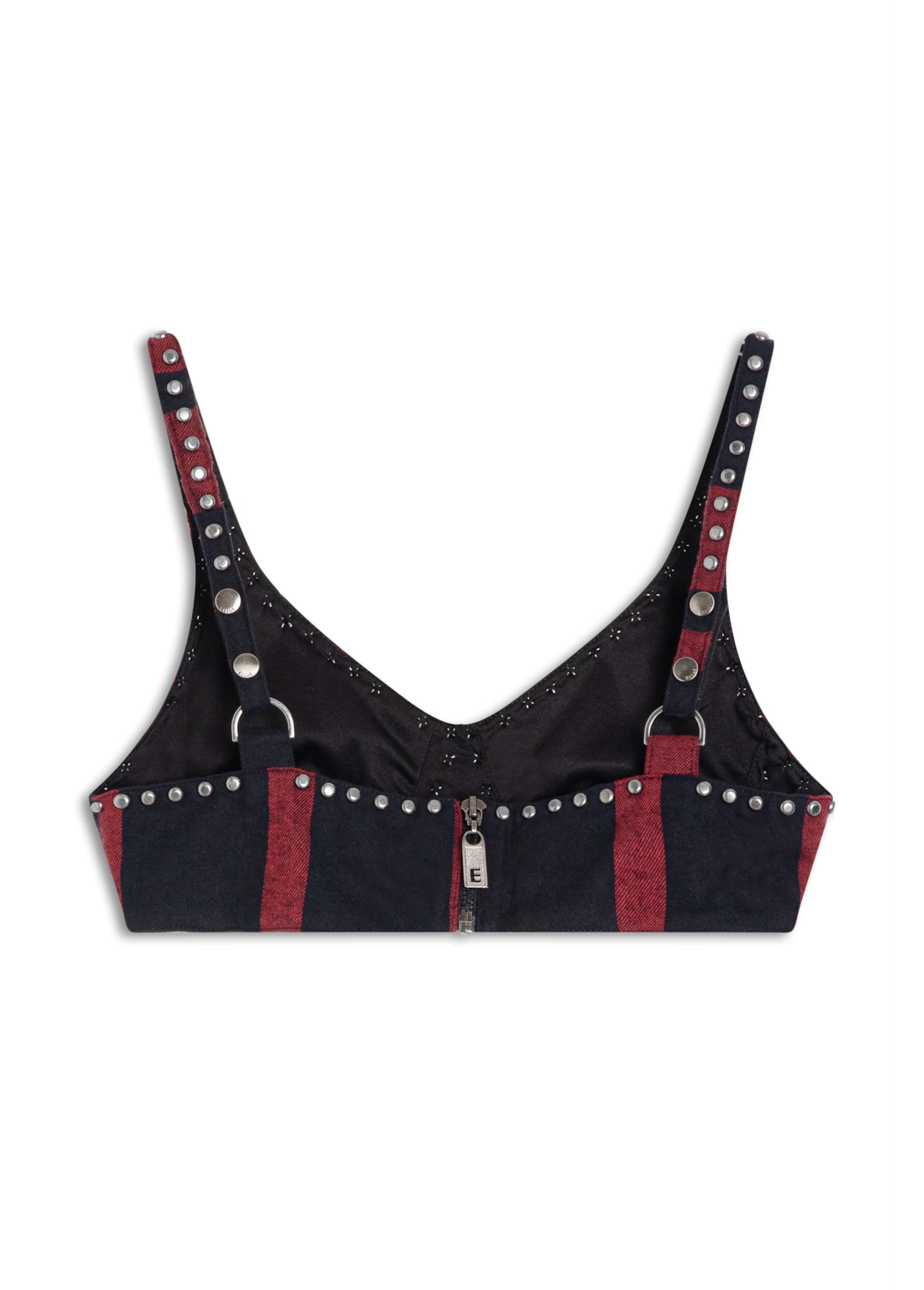 Crooped Xadrez Adjustment Vermelho