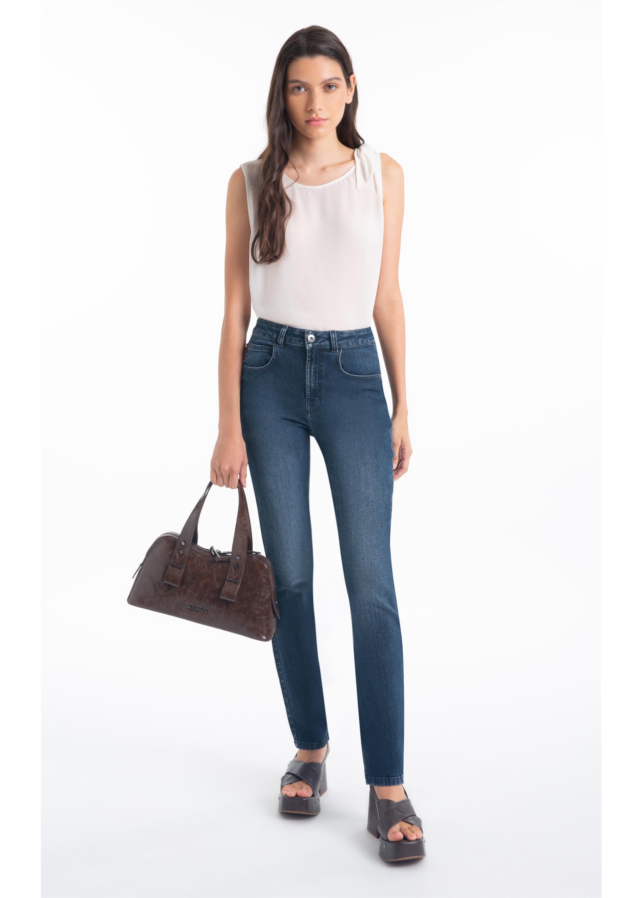 Dark Forest Elastic Gisele Slim Filigr 1981 Lav. Escuro C/ Used