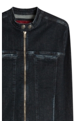 Dark Forest Elastic (Jaqueta) Zíper Lav.Escuro C/ Craquelado