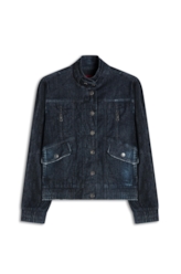 Dark Forest Elastic (Oversized) Recortes Lav.Escuro C/ Craquelado