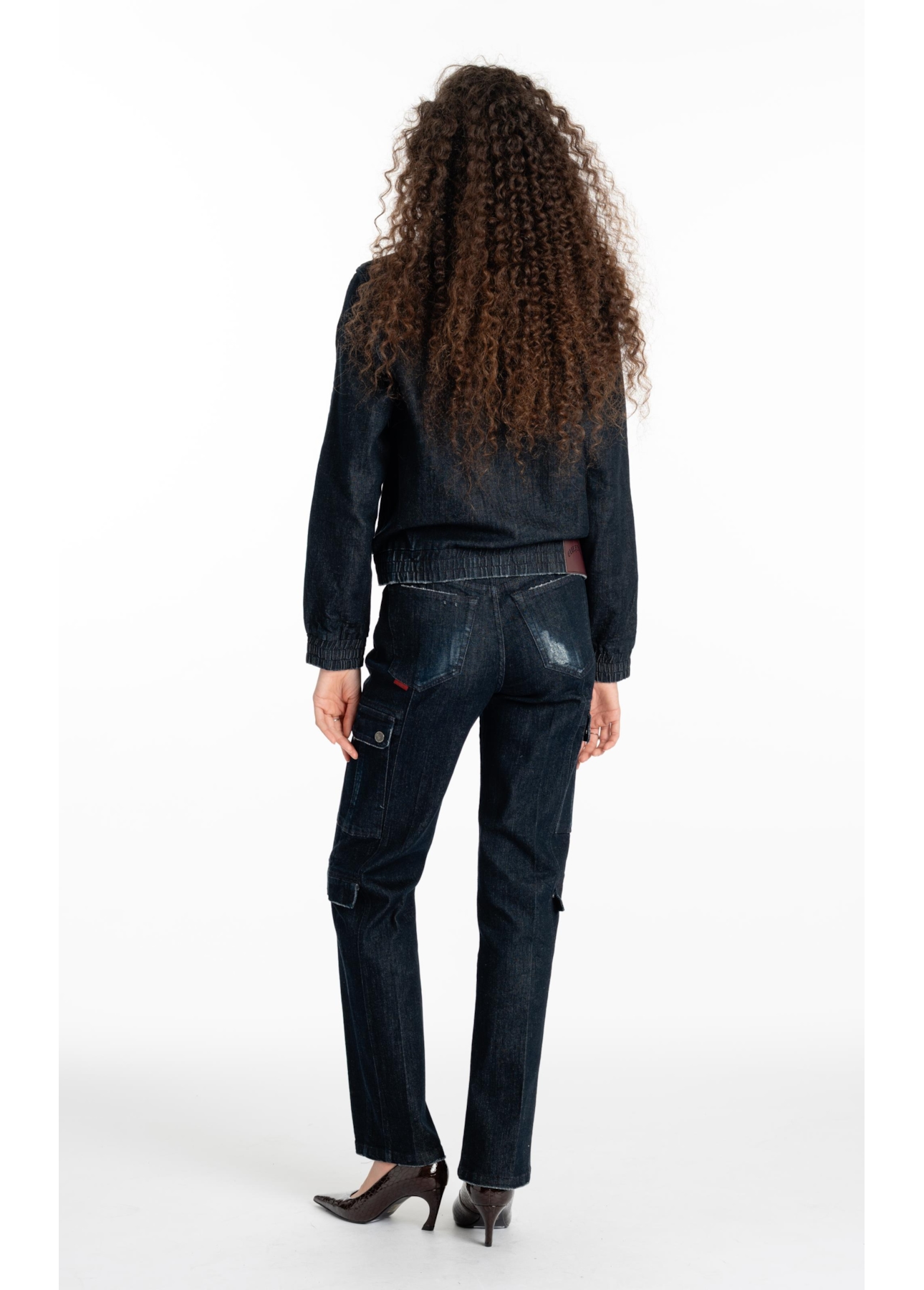 Dark Forest Elastic (Oversized) Recortes Lav.Escuro C/ Craquelado