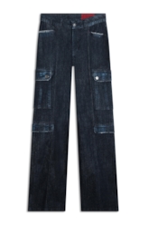 Dark Forest Elastic (Reta) Recortes Lav.Escuro C/ Craquelado