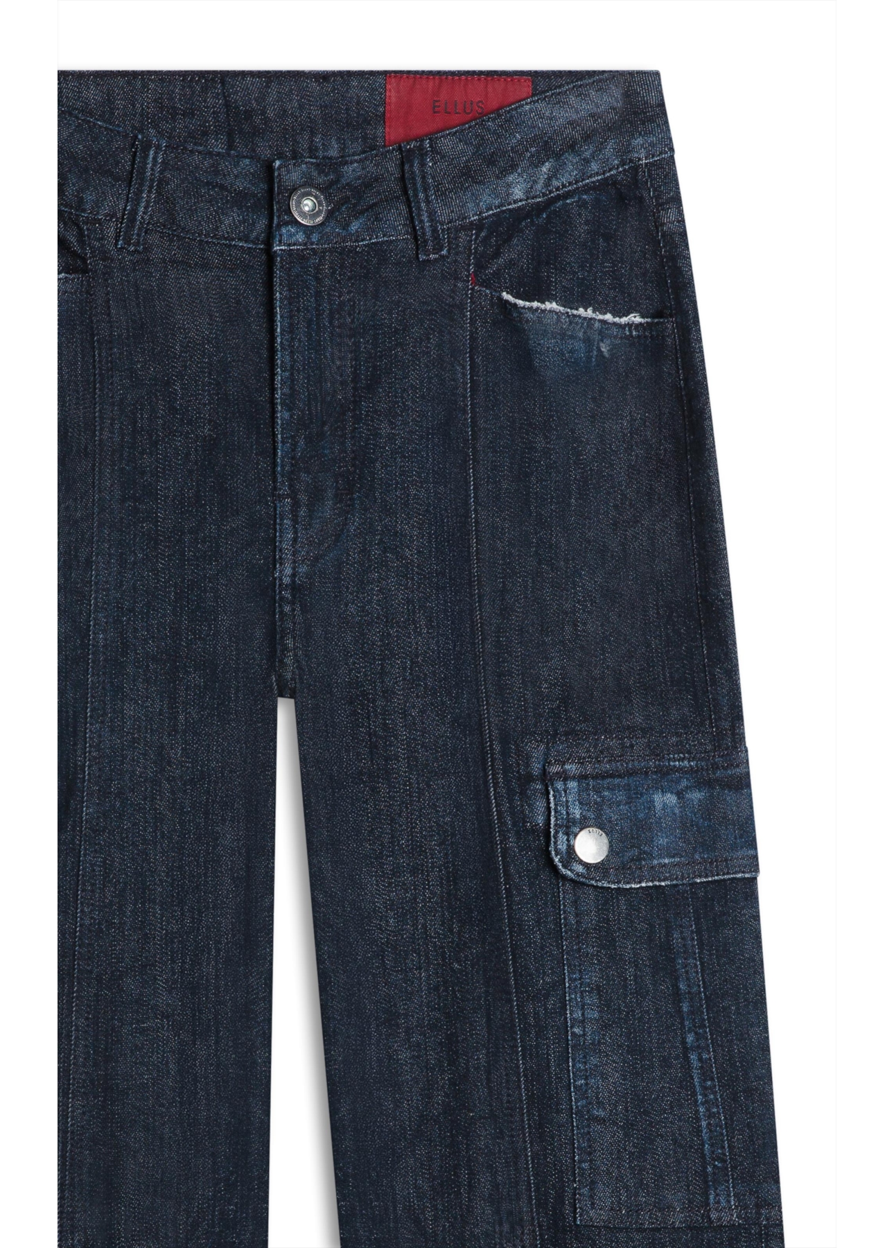 Dark Forest Elastic (Reta) Recortes Lav.Escuro C/ Craquelado