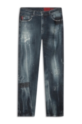 Dark Forest Elastic (Slim) 5 Pockets Escuro C/ Tie Dye e Resp.
