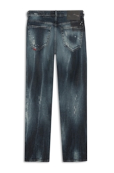 Dark Forest Elastic (Slim) 5 Pockets Escuro C/ Tie Dye e Resp.