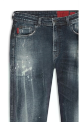 Dark Forest Elastic (Slim) 5 Pockets Escuro C/ Tie Dye e Resp.