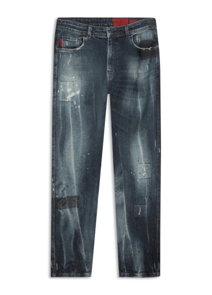 Dark Forest Elastic (Slim) 5 Pockets Escuro C/ Tie Dye e Resp.