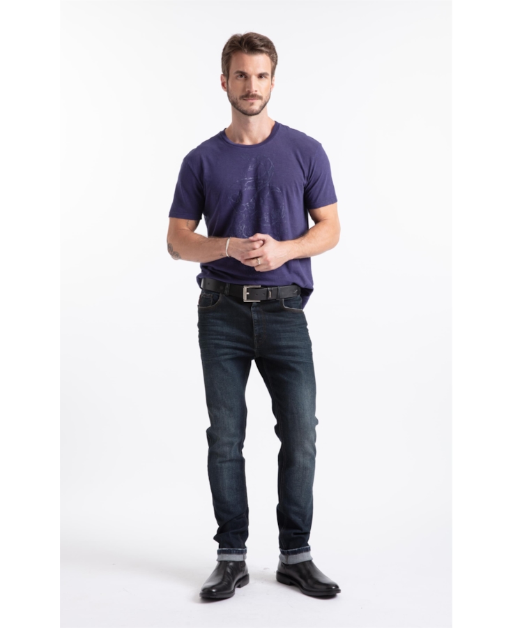 Dark Forest Elastic (Slim) Filigrana Lav.Escuro C/3d e Tie Dye