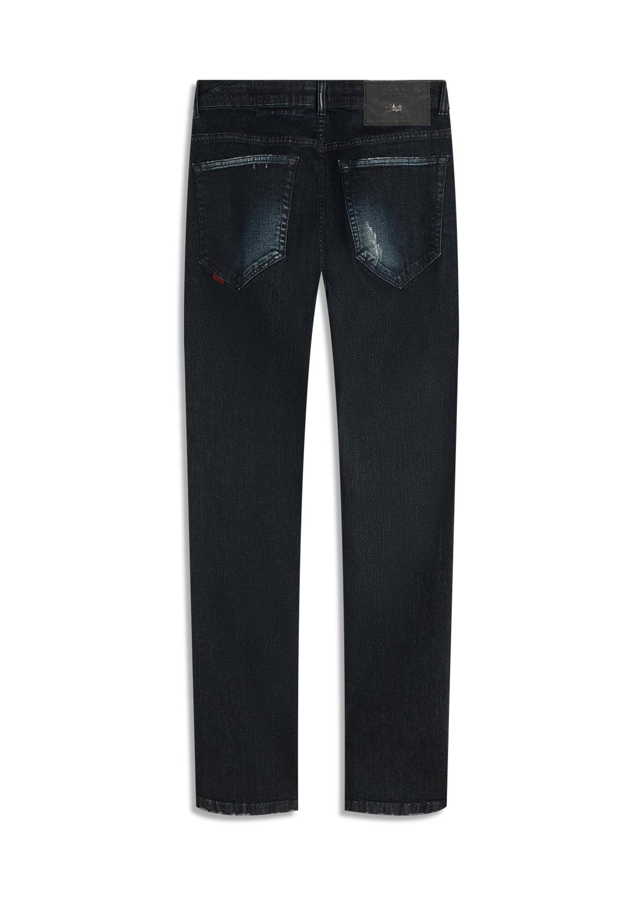 Dark Forest Elastic (Slim) Zíper Lav.Escuro C/ Craquelado